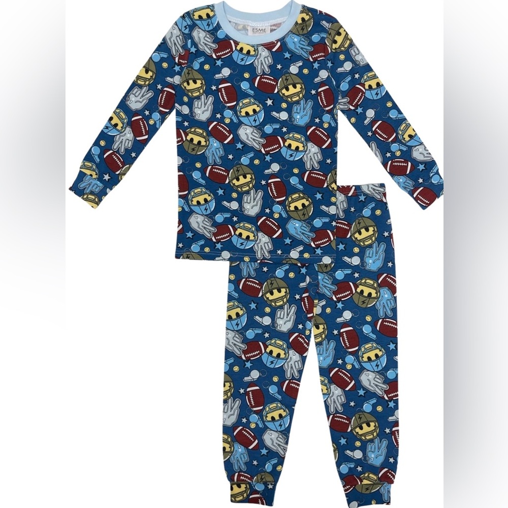 Esme boys Football Print Pajama Set size 10